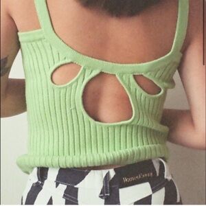House of Sunny Peggy knit tank with keyhole cutouts